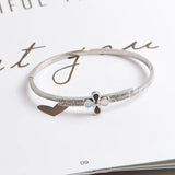 Crystal Cuff Bangles Bracelets Women Stainless Steel Bangles