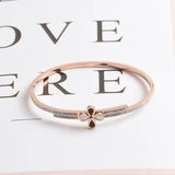 Crystal Cuff Bangles Bracelets Women Stainless Steel Bangles