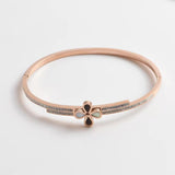 Crystal Cuff Bangles Bracelets Women Stainless Steel Bangles