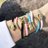 Colorful Snake Bracelet Bangle Cuff Zircon Animal Jewelry