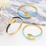 Colorful Snake Bracelet Bangle Cuff Zircon Animal Jewelry