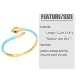 Colorful Snake Bracelet Bangle Cuff Zircon Animal Jewelry