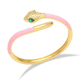 Colorful Snake Bracelet Bangle Cuff Zircon Animal Jewelry