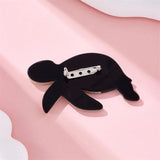 Acrylic Green Turtle Brooch Cartoon Pins Badges Jewelry Gift