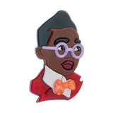 Acrylic Gentleman Boy Glasses Brooches Figure Pins Jewelry Gift