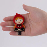 Red Bandana Girl Cartoon Acrylic Brooch