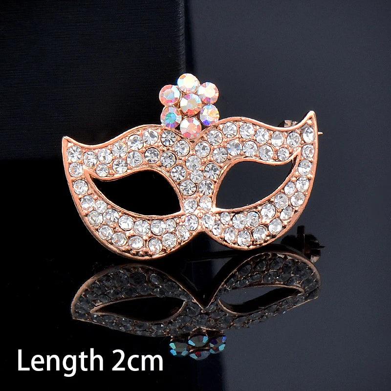 Green Pink Cubic Zircon Piano Wings Brooch