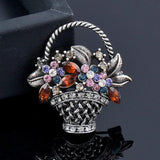 Green Pink Cubic Zircon Piano Wings Brooch