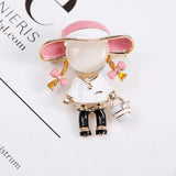 Arrival Girl Eating Melon Brooch Little Girl Pin