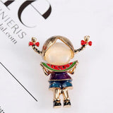 Arrival Girl Eating Melon Brooch Little Girl Pin