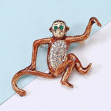 Creative Personality Monkey Animal Brooch for Woman Man Jewelry