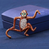 Creative Personality Monkey Animal Brooch for Woman Man Jewelry
