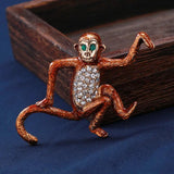 Creative Personality Monkey Animal Brooch for Woman Man Jewelry