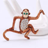 Creative Personality Monkey Animal Brooch for Woman Man Jewelry