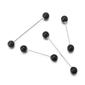 5pcs 72mm Double Head Pearl Brooch Pin for Scarf Coat Bag