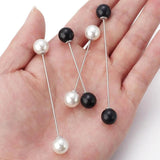 5pcs 72mm Double Head Pearl Brooch Pin for Scarf Coat Bag