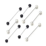 5pcs 72mm Double Head Pearl Brooch Pin for Scarf Coat Bag
