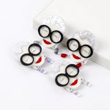 Acrylic Celebrity Lady Brooch Pins Elizabeth II Figure Badges