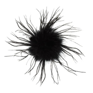 Colorful Ostrich Feather Brooch for Scarf Clip
