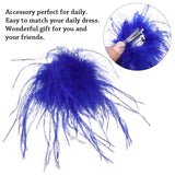 Colorful Ostrich Feather Brooch for Scarf Clip
