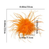 Colorful Ostrich Feather Brooch for Scarf Clip