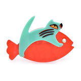 Acrylic Fish Cat Brooches 2-color Cartoon Pets Animal Pin