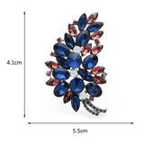 Crystal Flower Leaf Brooch Pins Jewelry Christmas Coat Brooches