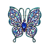 Morkopela Butterfly Brooches Crystal Rhinestone Large Pins