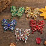 Morkopela Butterfly Brooches Crystal Rhinestone Large Pins