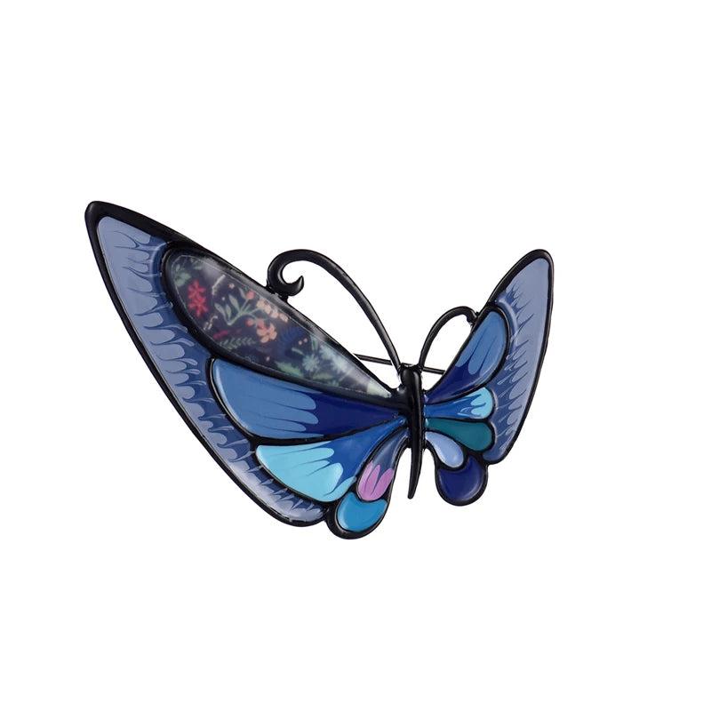 Multi-color Butterfly Brooch for Women Girls Dress Coat Pin Charm Enamel