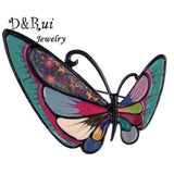 Multi-color Butterfly Brooch for Women Girls Dress Coat Pin Charm Enamel