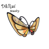 Multi-color Butterfly Brooch for Women Girls Dress Coat Pin Charm Enamel