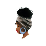 Lady Figure Acrylic Brooch Pins for Women Girls - Party Dress Jewelry