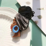 Lady Figure Acrylic Brooch Pins for Women Girls - Party Dress Jewelry