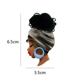 Lady Figure Acrylic Brooch Pins for Women Girls - Party Dress Jewelry