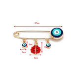 Ladybug Evil Eye Charm Brooch Pin for Women Girls BE63