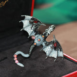 Enamel Fly Dragon Brooch Winter Gemstone Pin