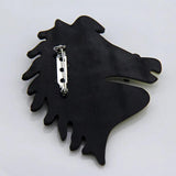 Acrylic Horse Animal Brooches Pins for Women Men Creative Jewelry