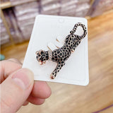 Rhinestone Leopard Brooch for Women Jewelry