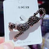 Rhinestone Leopard Brooch for Women Jewelry