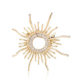 Sunflower Brooch Pin Crystal Rhinestone Bridesmaid Accessory