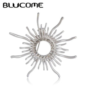 Sunflower Brooch Pin Crystal Rhinestone Bridesmaid Accessory