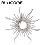 Sunflower Brooch Pin Crystal Rhinestone Bridesmaid Accessory