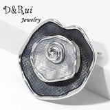 Enamel Flower Big Brooch for Woman Women Coat Year Alloy Pin