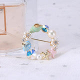 Starfish Conch Pearl Brooch Seaside Beach Pin Jewelry