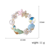 Starfish Conch Pearl Brooch Seaside Beach Pin Jewelry