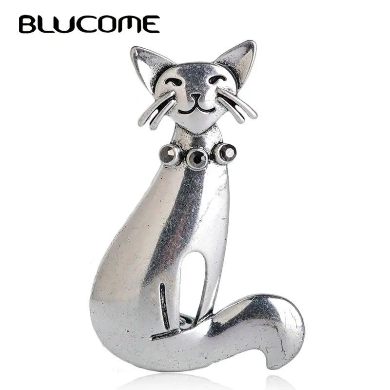 Hot Kitten Cat Shape Brooch Sliver Women Girls Child Accessories