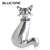 Hot Kitten Cat Shape Brooch Sliver Women Girls Child Accessories