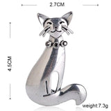 Hot Kitten Cat Shape Brooch Sliver Women Girls Child Accessories