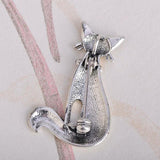 Hot Kitten Cat Shape Brooch Sliver Women Girls Child Accessories